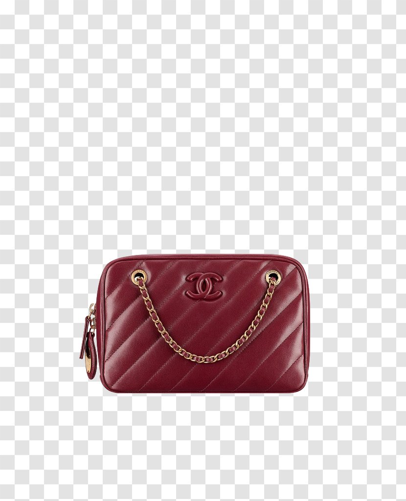 Chanel Handbag Designer Leather - Rectangle - Bag Maroon Female Models Transparent PNG