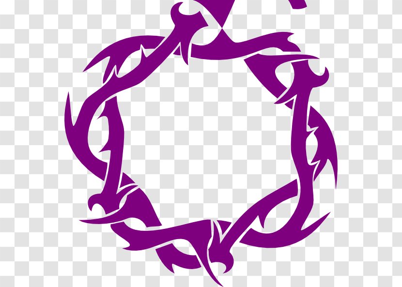 Crown Of Thorns Drawing Clip Art - Magenta Transparent PNG