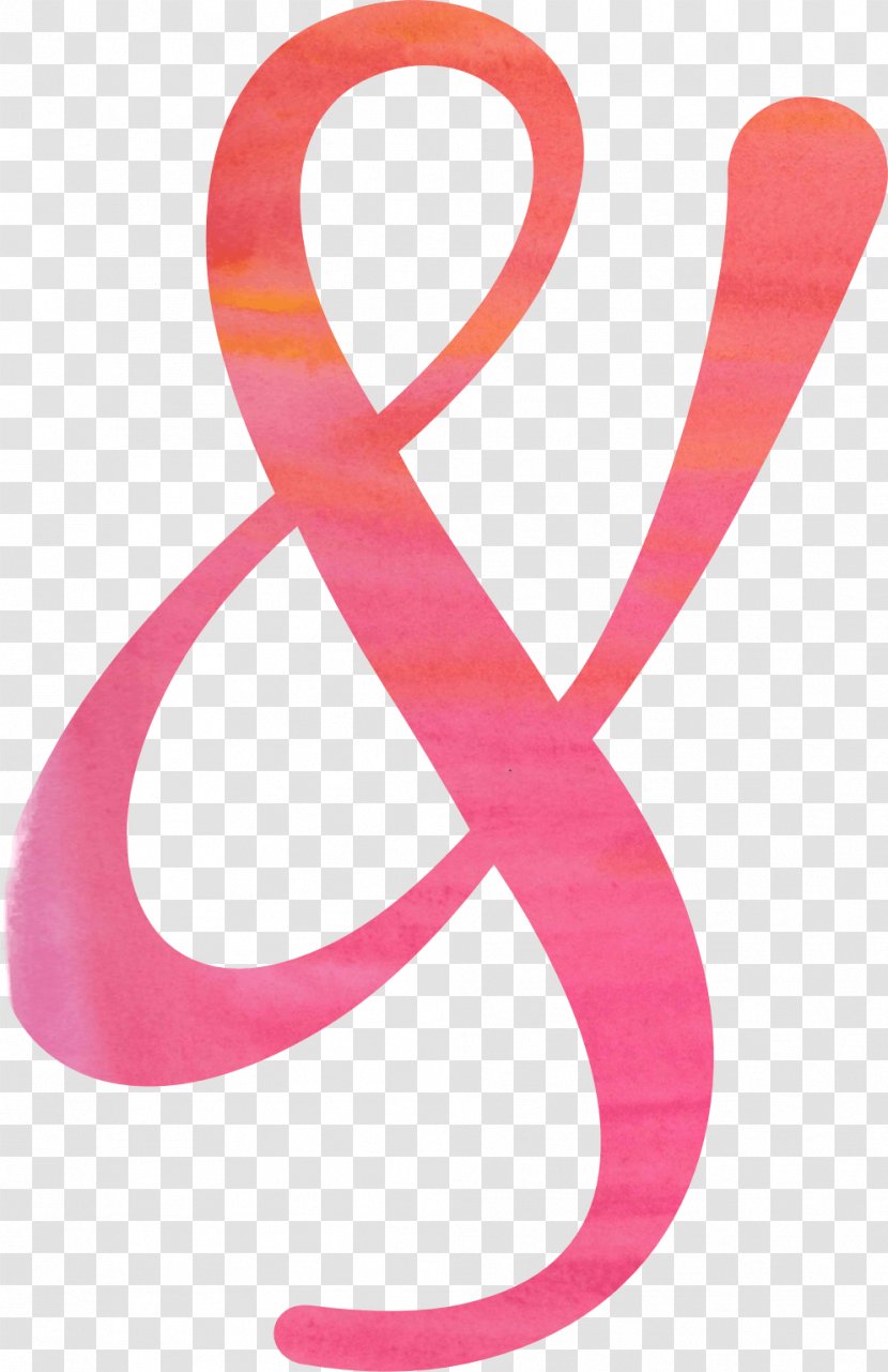 Ampersand Symbol - Magenta - Pink Wall Paper Transparent PNG