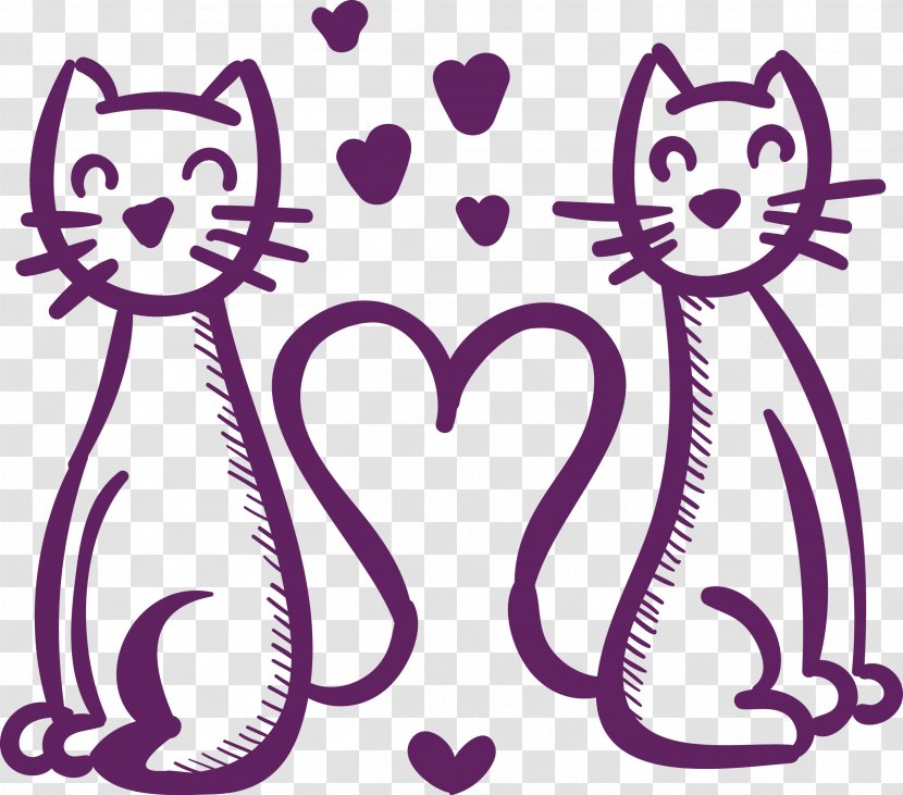 Persian Cat Kitten Dog Felidae - Cartoon - Vector Simple Pen Kitty Transparent PNG