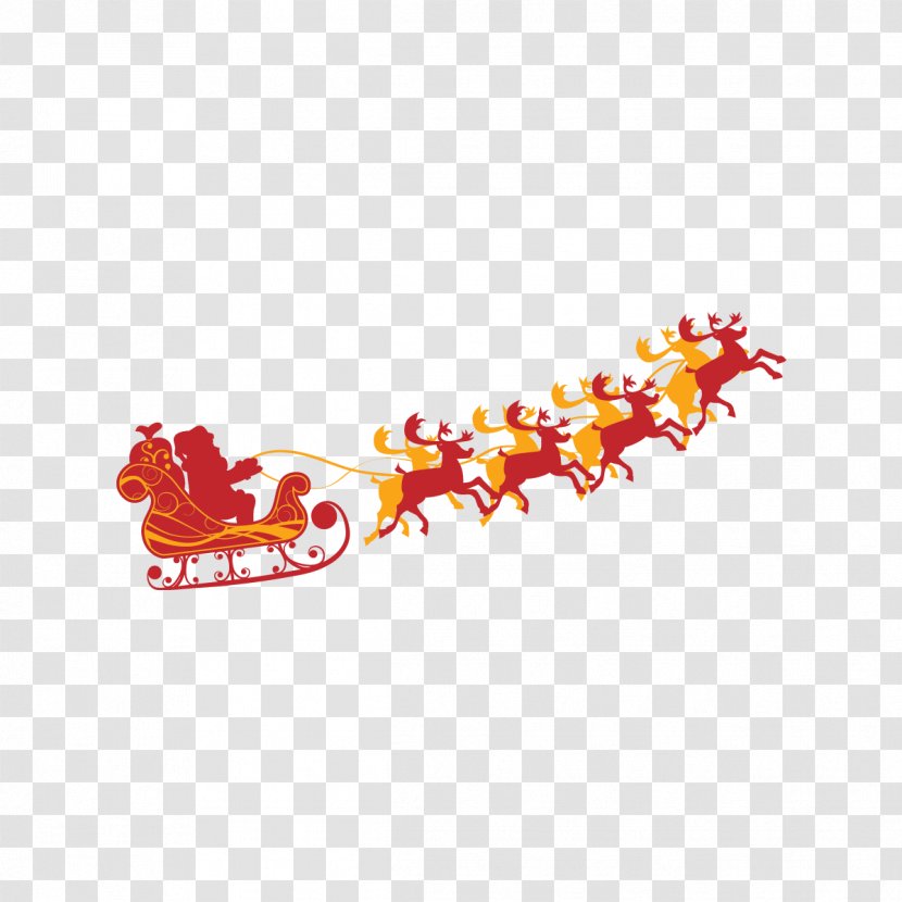 Santa Claus Reindeer A Visit From St. Nicholas Christmas Wallpaper - Tree - Free To Catch Sleigh Buckle Material Transparent PNG