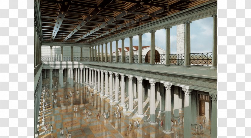 Basilica Ulpia Trajan's Forum Column Roman Market - Trajan S - Building Transparent PNG