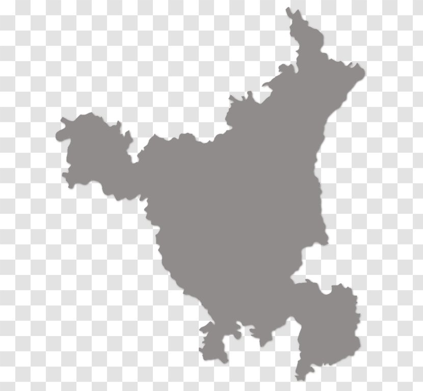 Haryana States And Territories Of India Blank Map Transparent PNG