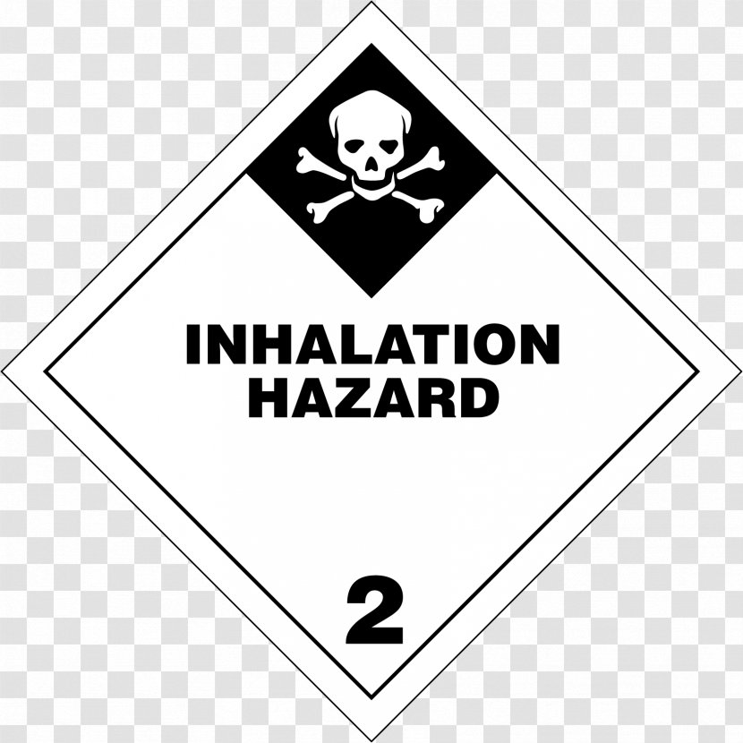 Dangerous Goods Hazard Inhalation Logo Label - Poison Gas Transparent PNG