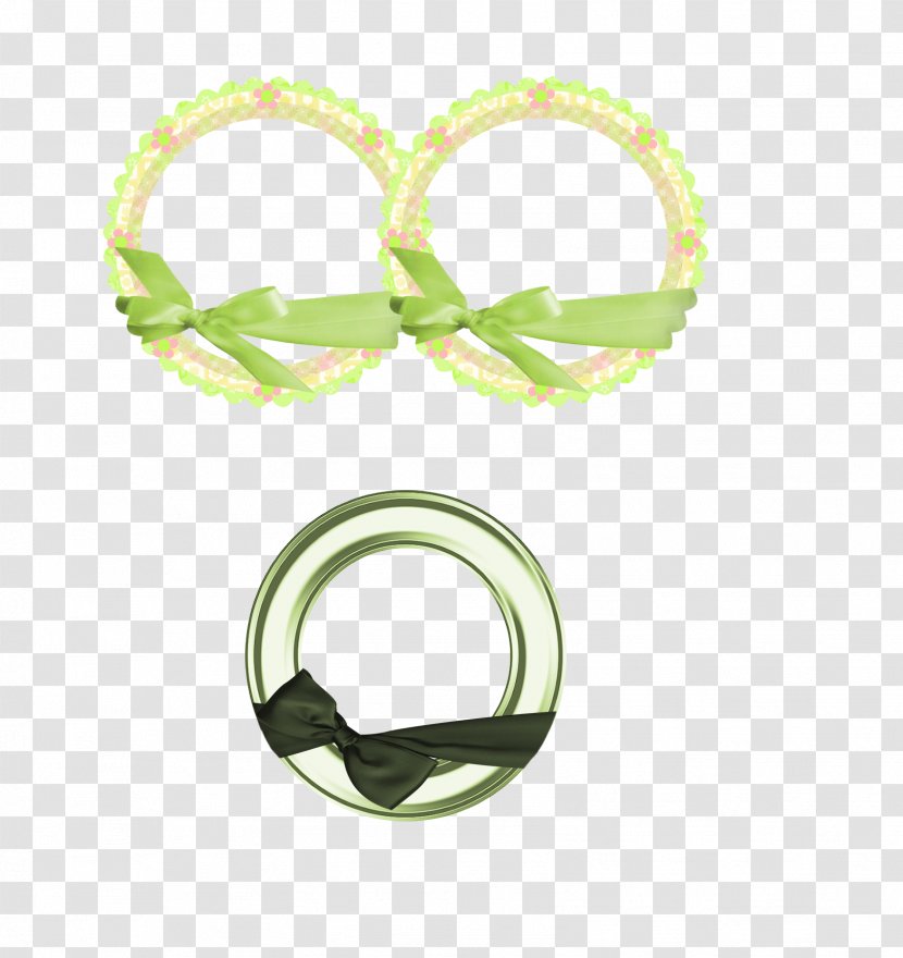 Circle Green Garland Clip Art - Bow Border Transparent PNG