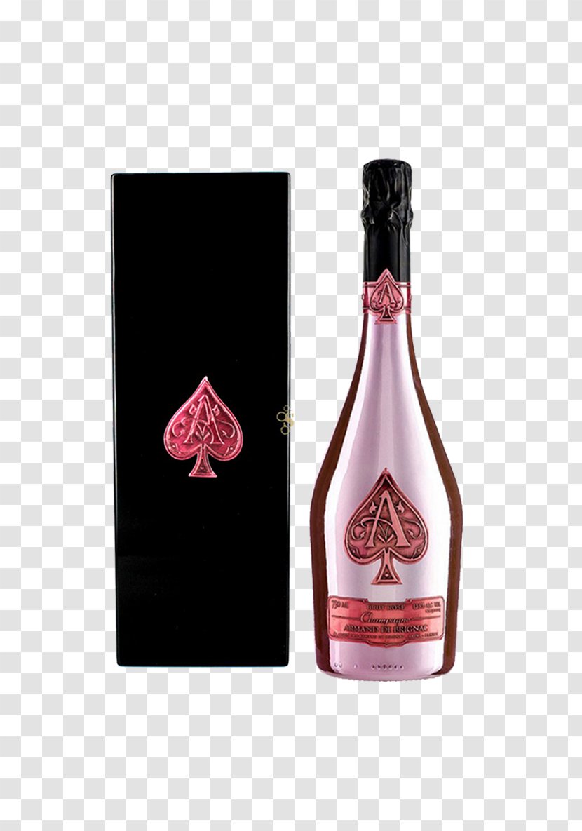 Champagne Liqueur Rosé Sparkling Wine - Armand De Brignac Transparent PNG