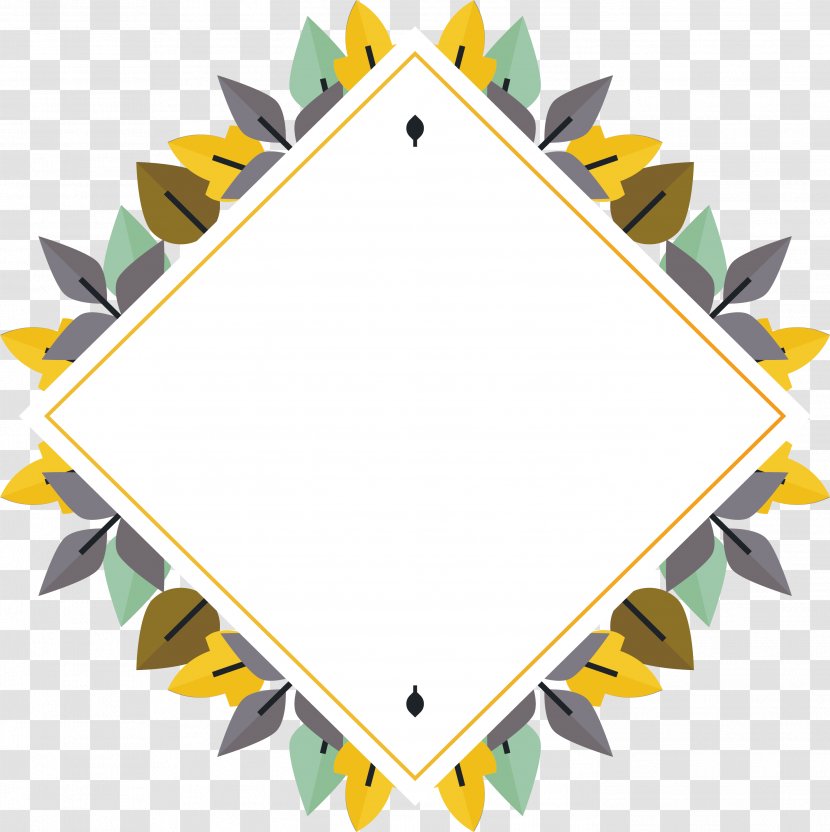 Autumn Leaf - Pattern - Diamond Leaves Border Transparent PNG