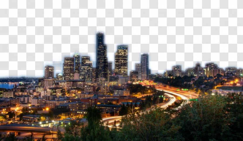 Seattle Ultra-high-definition Television 4K Resolution Wallpaper - City - A Beautiful View Of The At Night Transparent PNG