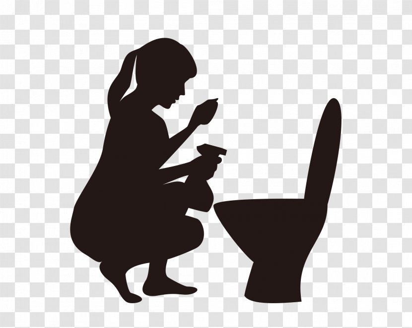 Silhouette Toilet Image Illustration Cleaning - Sitting Transparent PNG