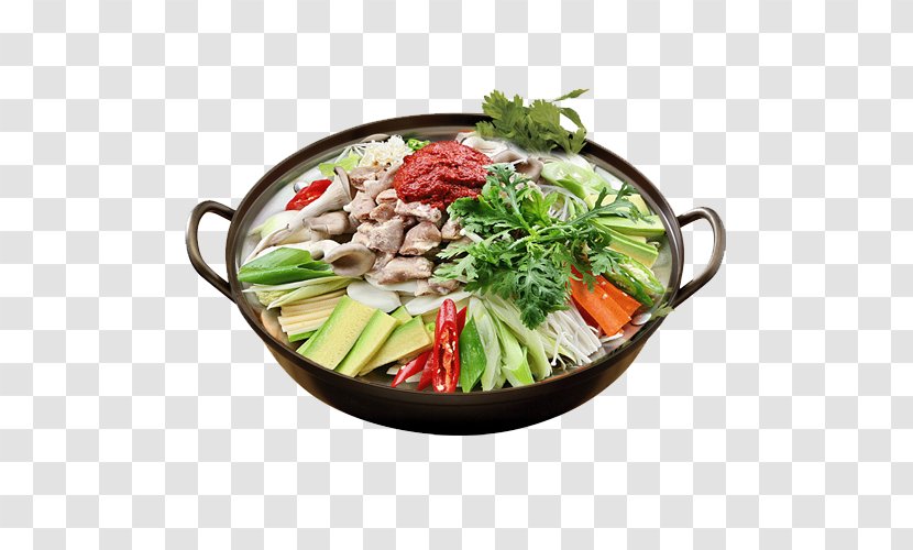 Hot Pot Jeongol Gopchang Bulgogi Budae Jjigae - Canh Chua - Vegetable Transparent PNG