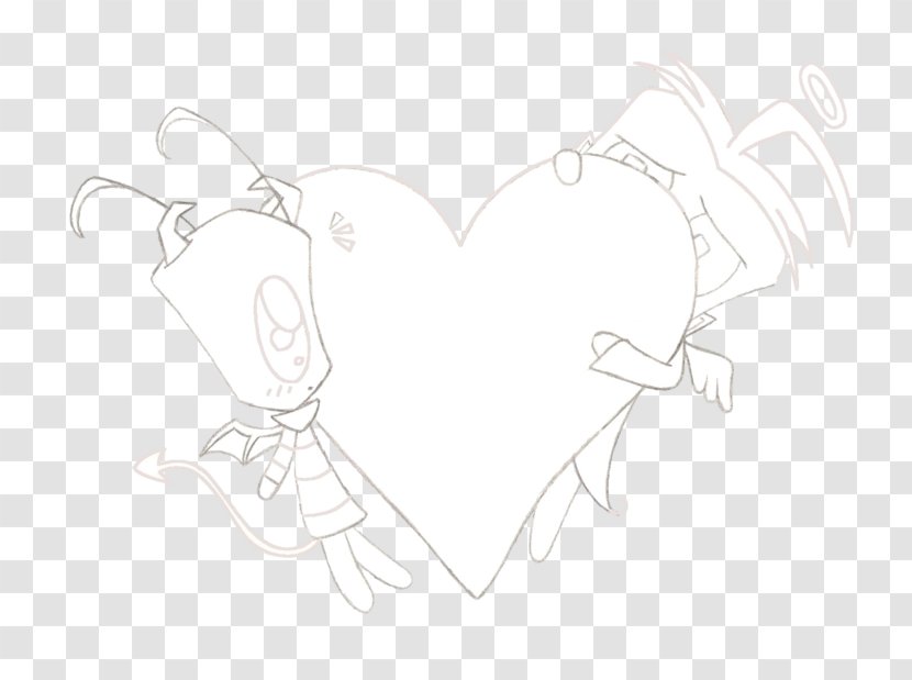 Line Art Drawing Finger Sketch - Heart - Love Transparent PNG