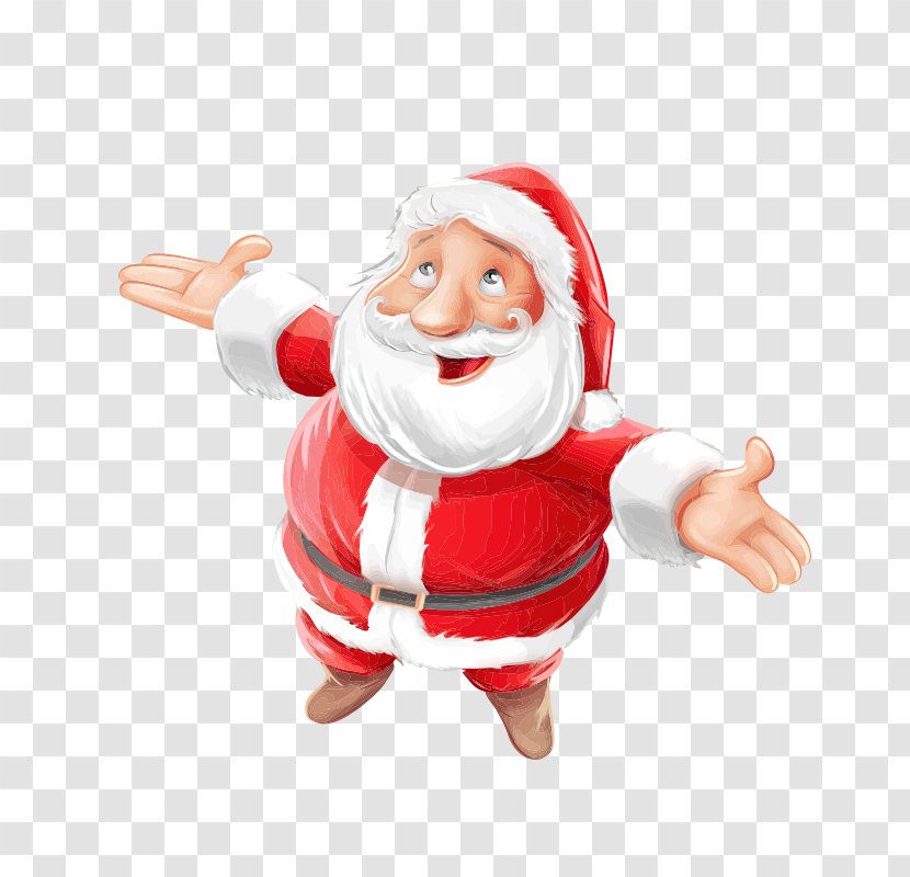 Santa Claus Christmas Banner Illustration - Expand The Hands Of Transparent PNG