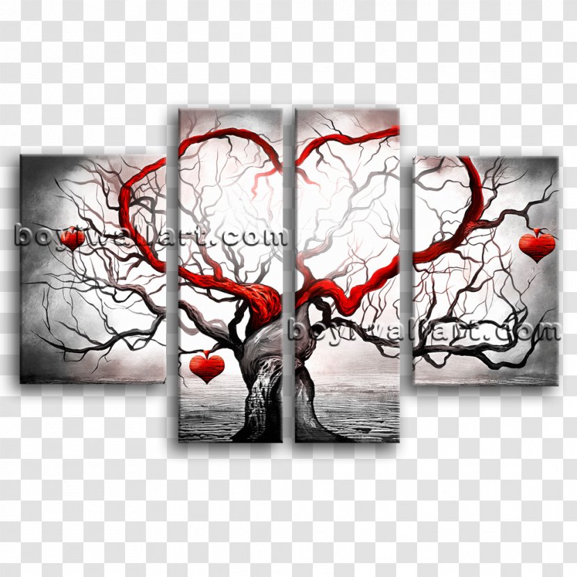 Painting Canvas Tree Abstract Art Decorative Arts - Flower - Wall Transparent PNG