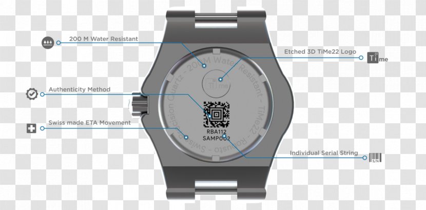 Watch Strap Swiss Made ETA SA Titanium - Jewellery - Parts Transparent PNG