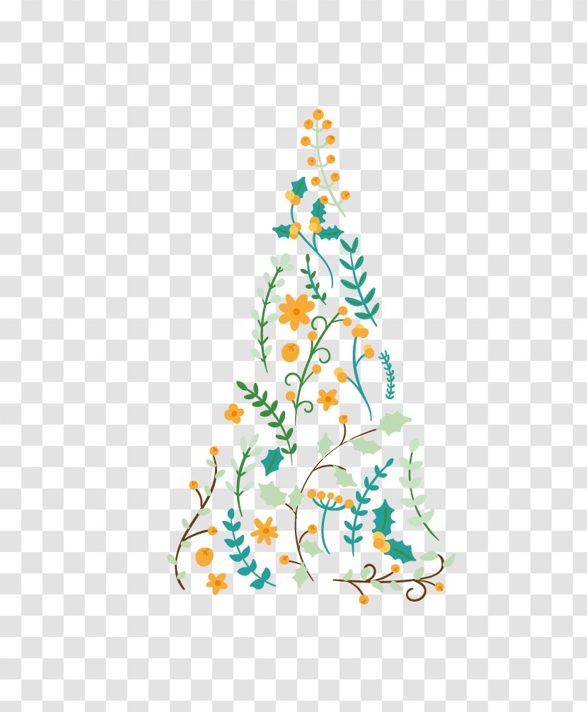 Christmas Tree Decoration - Fir - Floral Transparent PNG