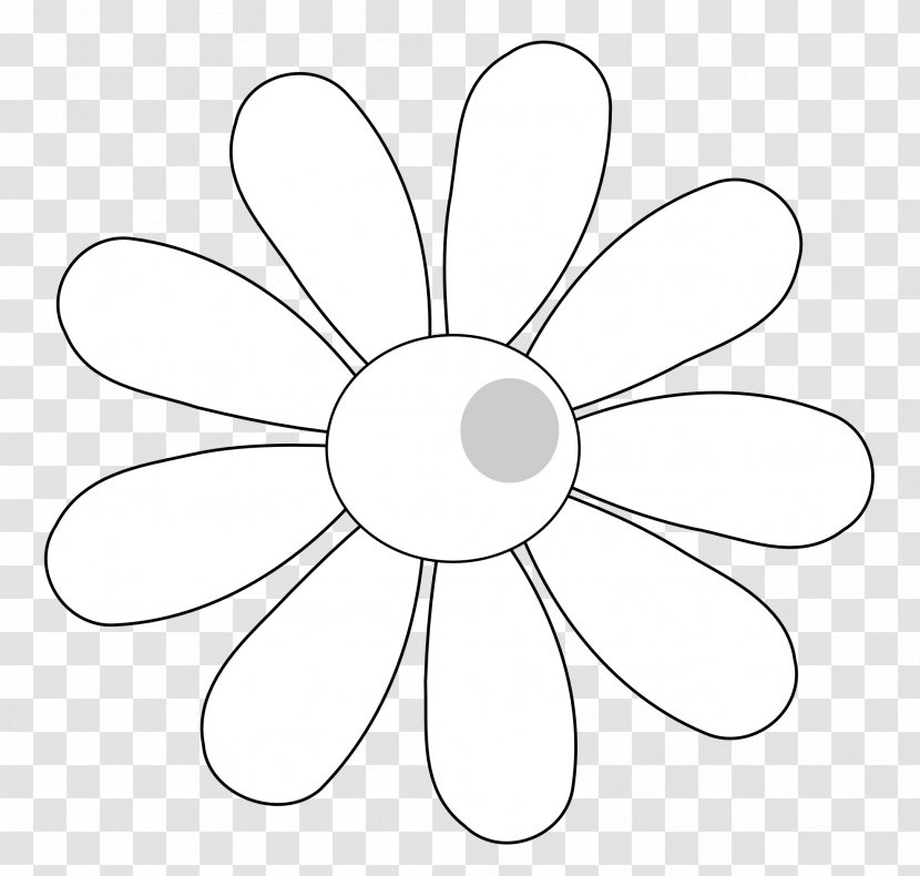 Line Art Flower Black And White Drawing Clip - Petal - Daisy Cliparts Transparent PNG