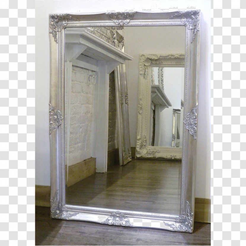 Mirror Shabby Chic Float Glass Wall Silver Transparent PNG