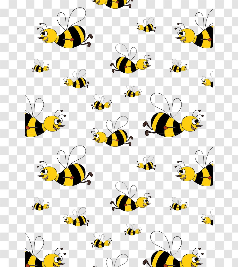 Honey Bee Clip Art - Membrane Winged Insect - Creative Background Transparent PNG