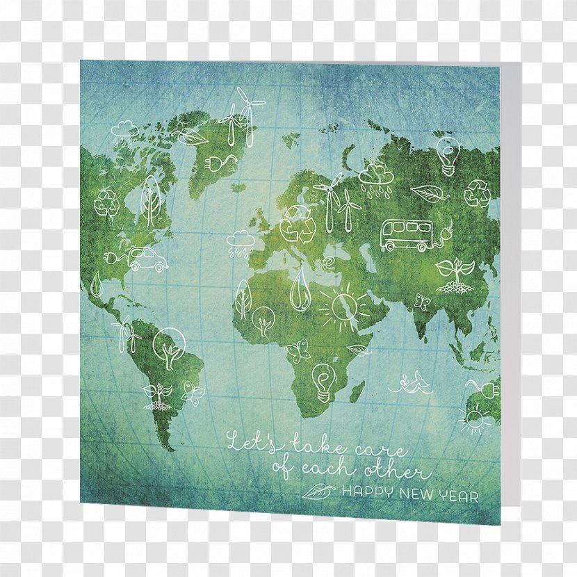 World Map Wall Decal Sticker - Flat Earth Transparent PNG