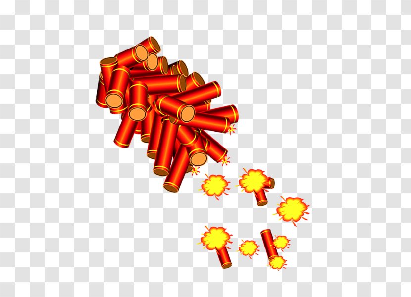 Firecracker Chinese New Year Traditional Holidays - Red Firecrackers Transparent PNG
