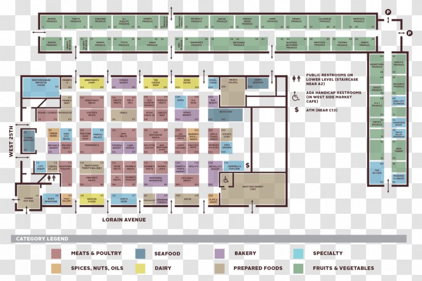 West Side Market Floor Plan House Building Map - Software - Central Business District Transparent PNG