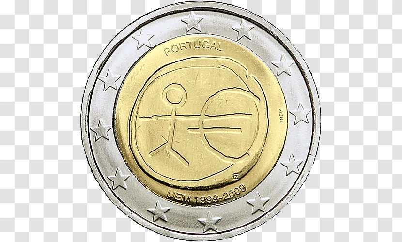 Portuguese Euro Coins Portugal 2 Coin - 5 Note Transparent PNG