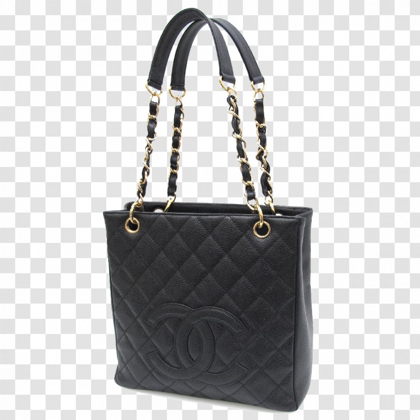 Chanel Tote Bag Handbag Metal - Female Models Black Hand Chain Transparent PNG
