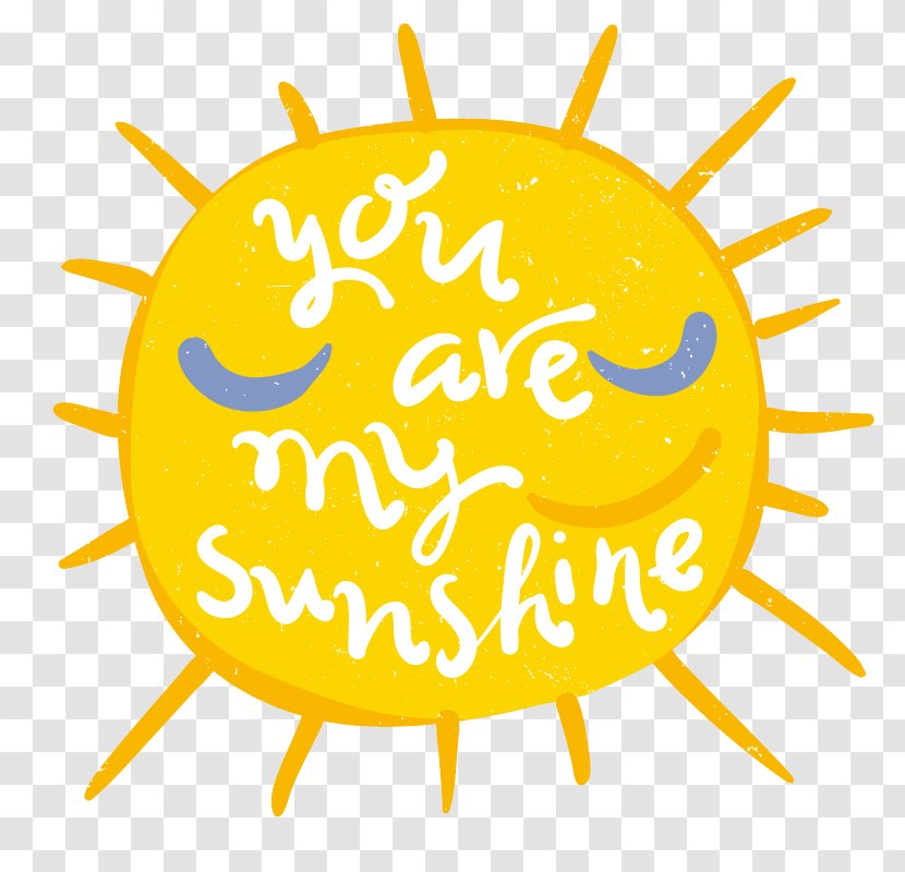 Clip Art - Illustration - You Are My Sunshine Cartoon Vector Material Transparent PNG