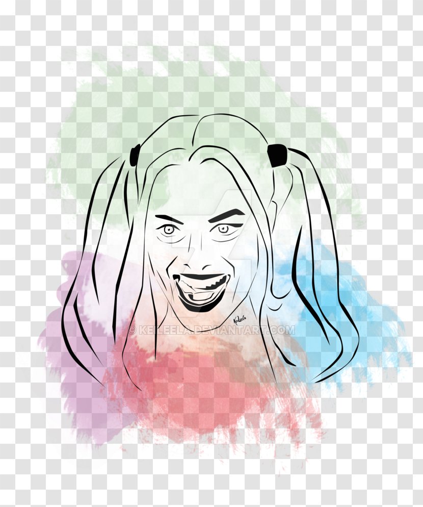 Harley Quinn Joker Drawing - Silhouette Transparent PNG