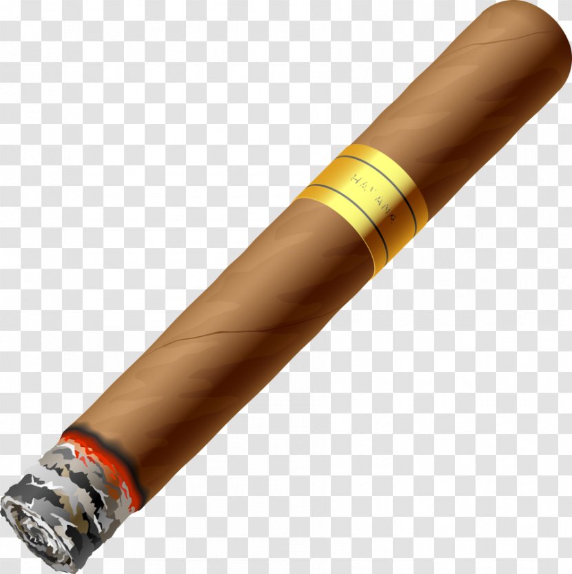 Cigarette Tobacco - Cigar - Vector Burning Cartoon Transparent PNG