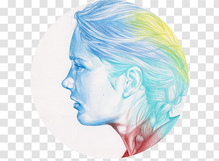 Drawing Colored Pencil Sketch Illustrator - Head Transparent PNG