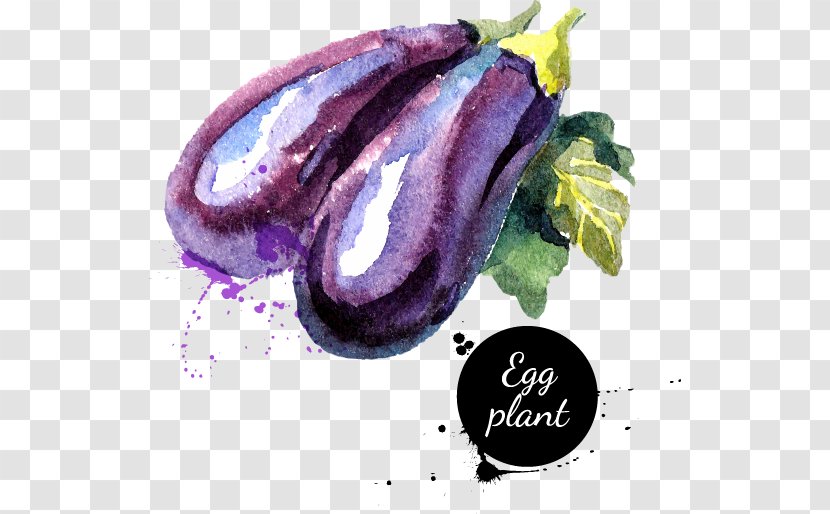 Vegetable Watercolor Painting Eggplant - Fruit - Vegetables Cartoon Transparent PNG