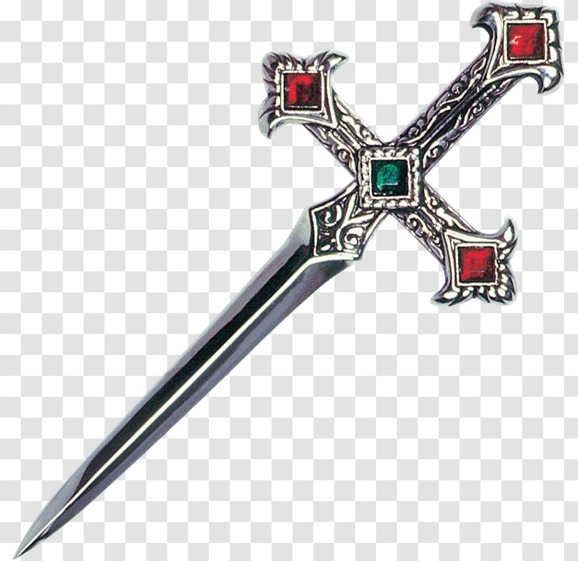 Sword Jewellery Paper Knife Cutlass Medieval Jewelry - Pendant - Swords Cross Transparent PNG
