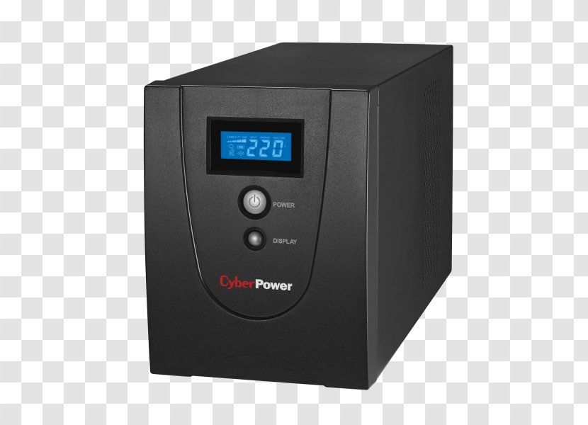CyberPower Professional Tower PR3000ELCDSL Line-interactive UPS Cyberpower Outlet Black APC By Schneider Electric Value 600E - Electronic Device - 360 WattLead Acid7 AhUninterruptible Power Supply Transparent PNG