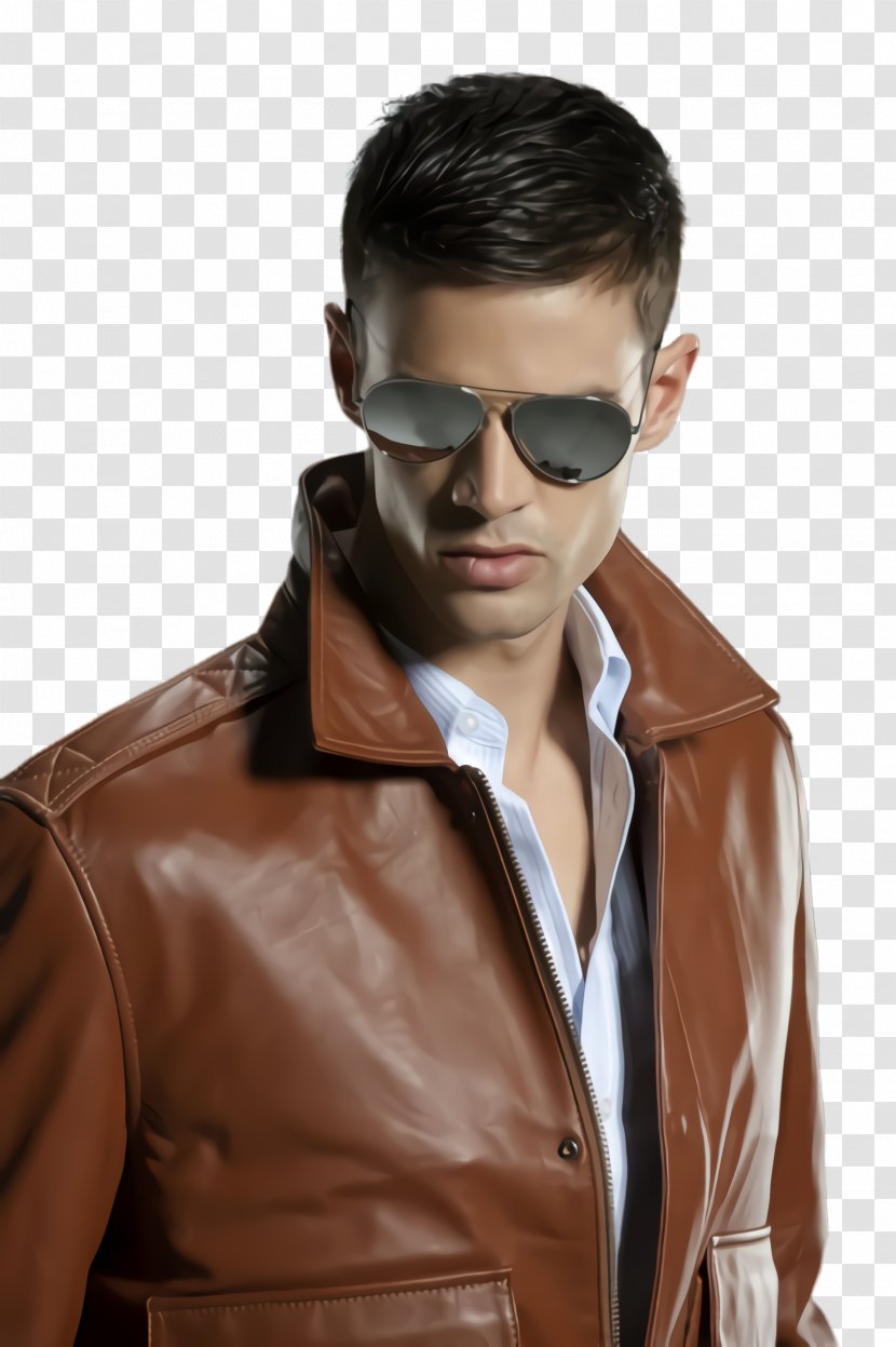 Glasses - Leather Jacket - Forehead Transparent PNG