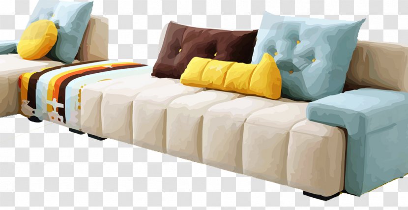 Couch Furniture - Chair - Watercolor Sofa Transparent PNG