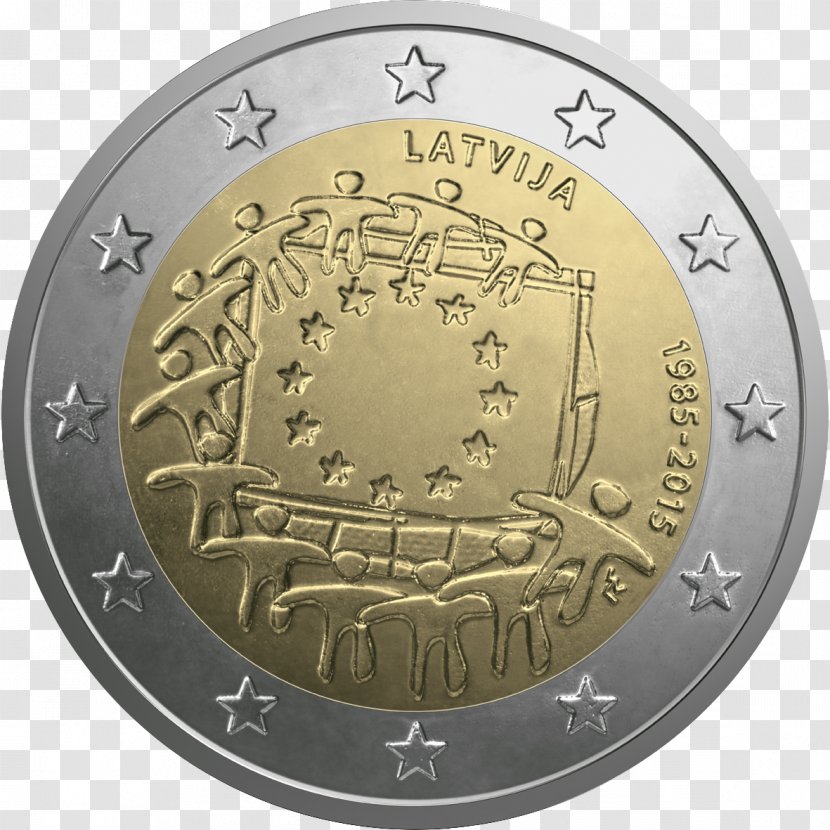 Latvia 2 Euro Coin Commemorative Coins - Eurozone Transparent PNG