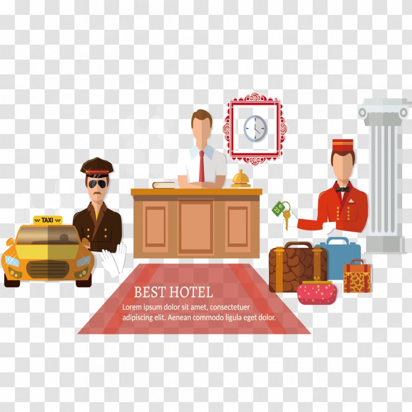 Hotel Concierge Motel Illustration - Services And Other Creative Vector Material Transparent PNG
