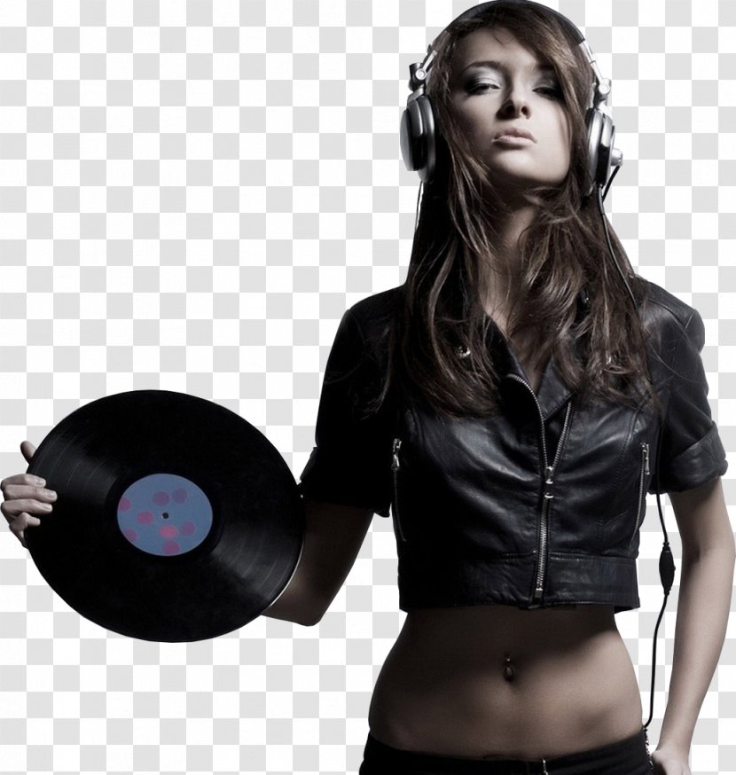 Headphones Disc Jockey Audio Woman Transparent PNG