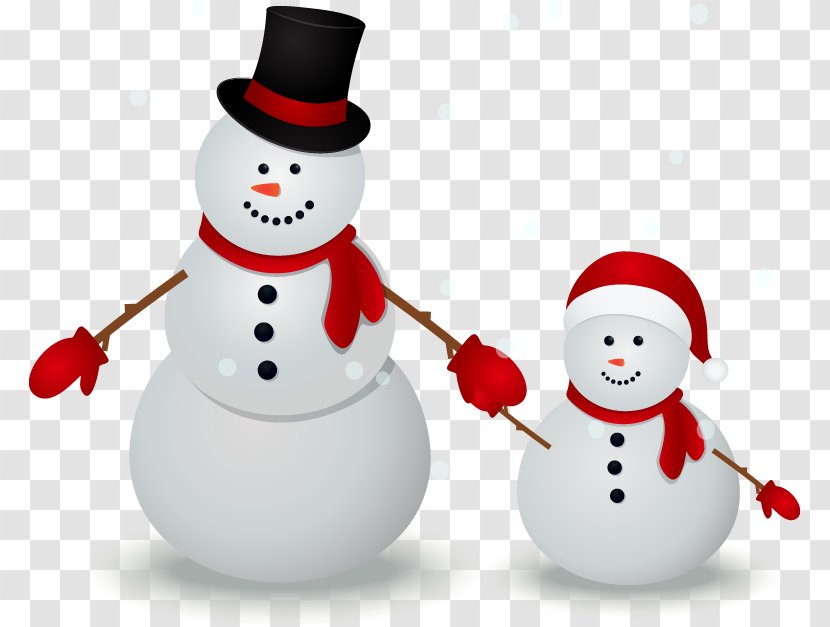 Snowman Family Illustration - Stock Photography - Cute Cartoon Pattern Transparent PNG