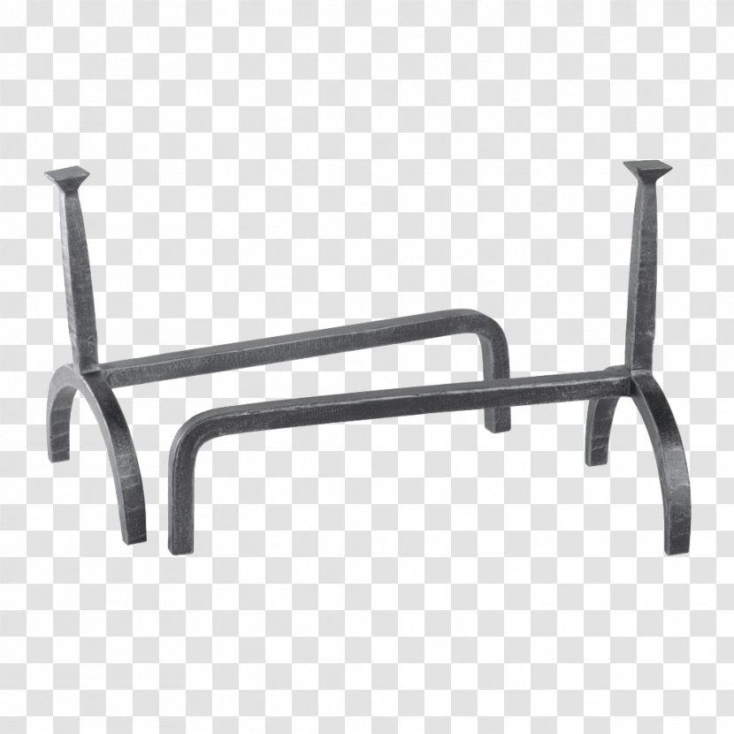 Andiron Wrought Iron Fireplace Furniture - Industrial Design - Rod Transparent PNG