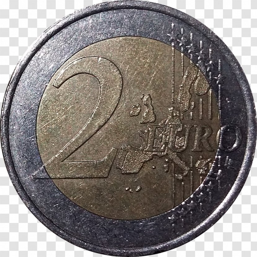 2 Euro Coin Currency Coins Transparent PNG