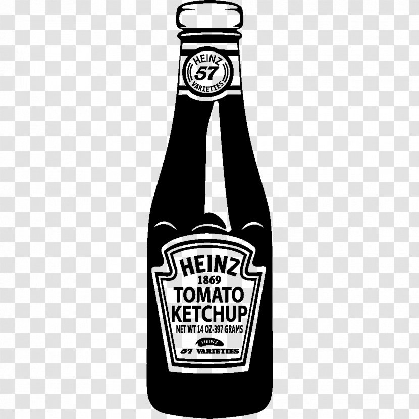 Beer Bottle Drawing Ketchup - White - Tomato Steakers Transparent PNG