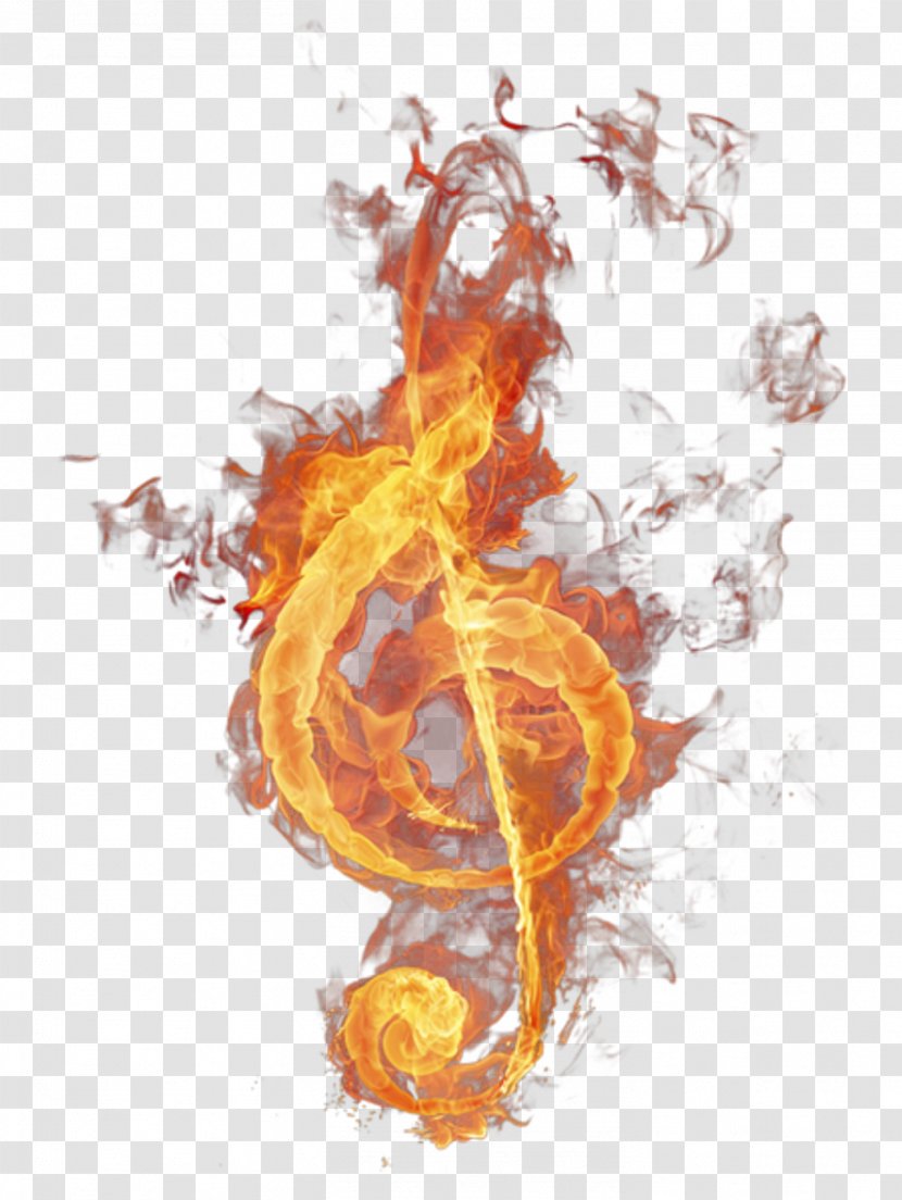 Fire Clef Treble - Heart Transparent PNG