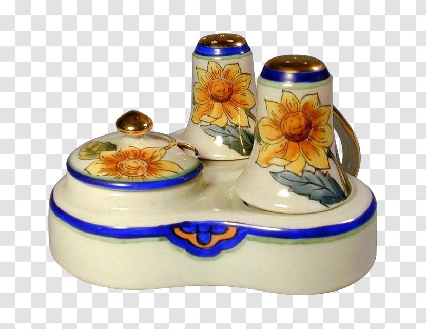Ceramic Cruet-stand Porcelain Condiment Salt And Pepper Shakers - Bowl - Hand-painted Sunflower Transparent PNG