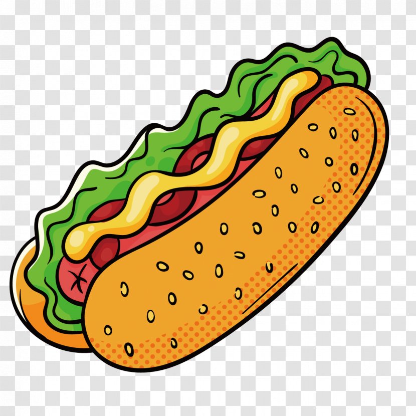 Hamburger Hot Dog Fast Food Drawing - Cartoon Transparent PNG