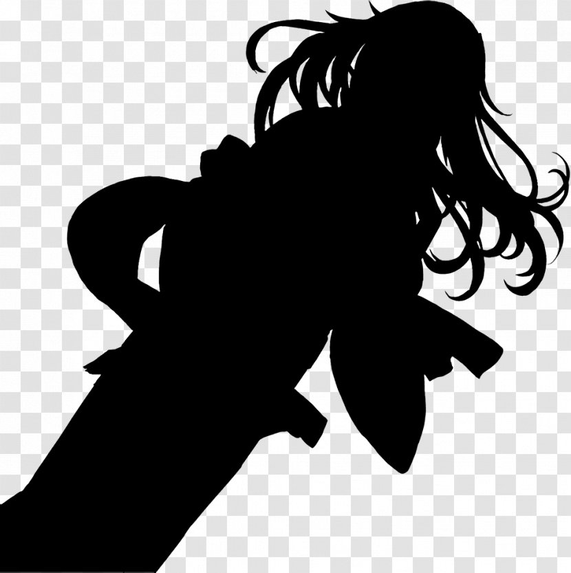 Woman Hair - Black - Wing Style Transparent PNG