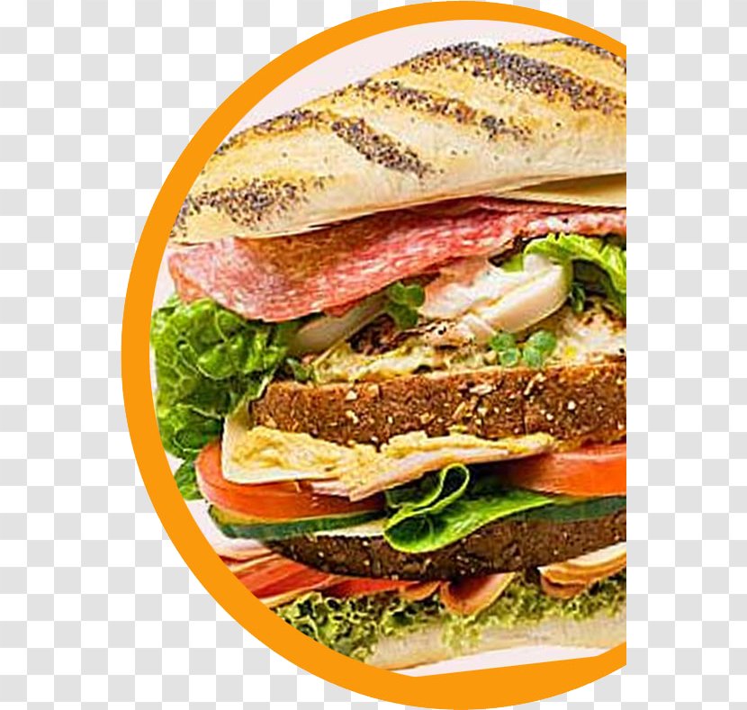 Ham And Cheese Sandwich Hamburger Breakfast Fast Food - Wrap Transparent PNG