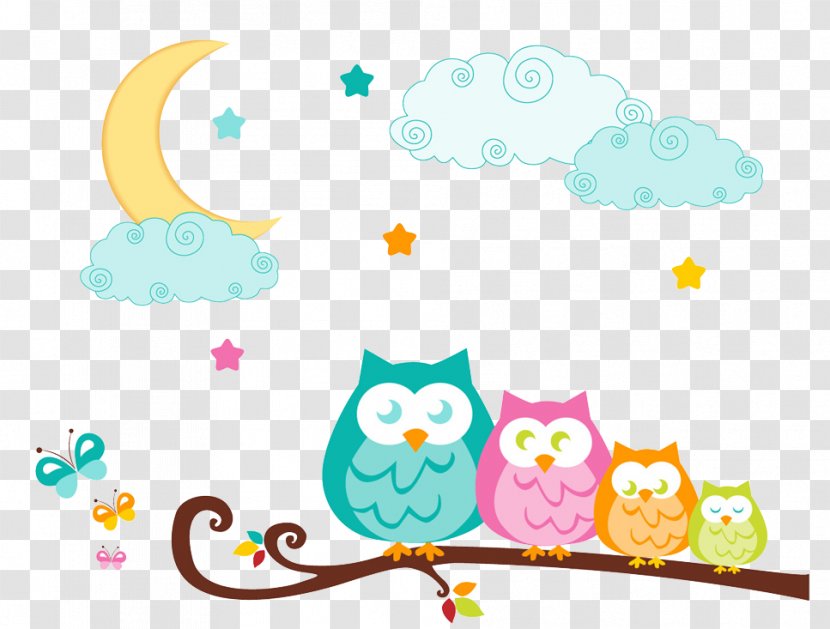 Owl Wall Decal Mural Nursery Child - Bird Of Prey - Color Transparent PNG