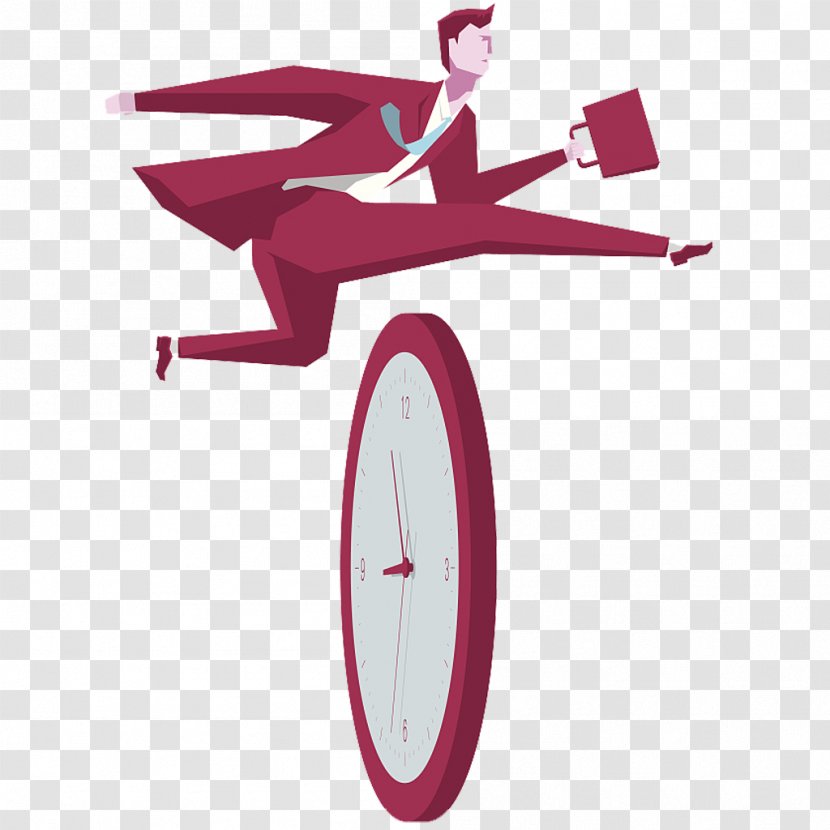 Stock Illustration Cartoon Businessperson Hurdle - Red - Cross Time Transparent PNG
